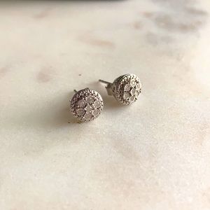 Sterling bridge diamond earrings